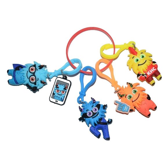 American Heart Association Kids Challenge Monster Key Chain clip on Set Critters - Picture 1 of 7